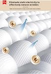 Boules de séchoir en laine, 8-Pack, Blanc, assouplissant de blanchisserie réutilisable et détachant les cheveux des animaux (2.4in(Boîte de 6)+2 Pcs Hair Removers)