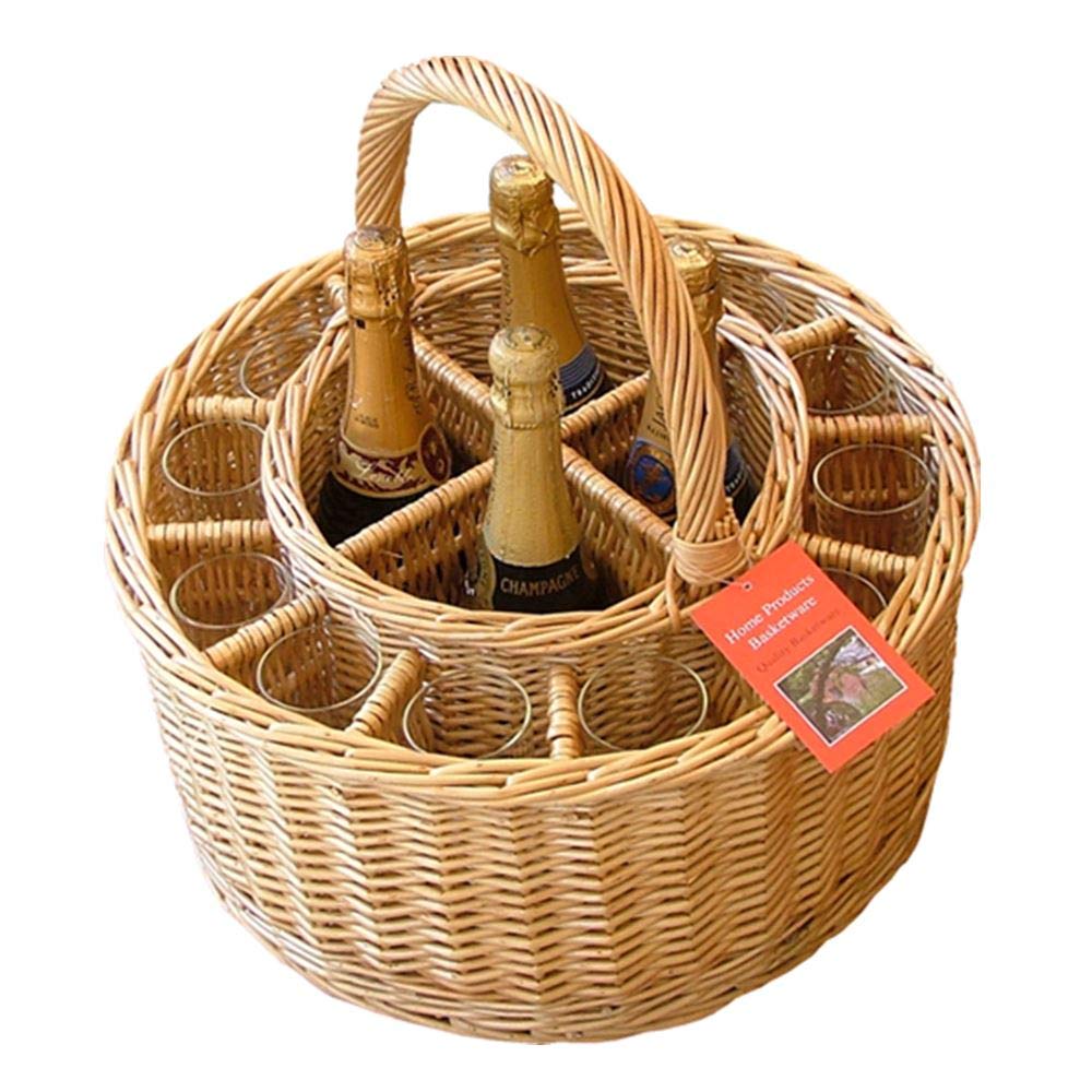 Red Hamper WH016 / Home Deluxe Celebration Drinks Korb, Braun, 44 x 44 x 21 cm