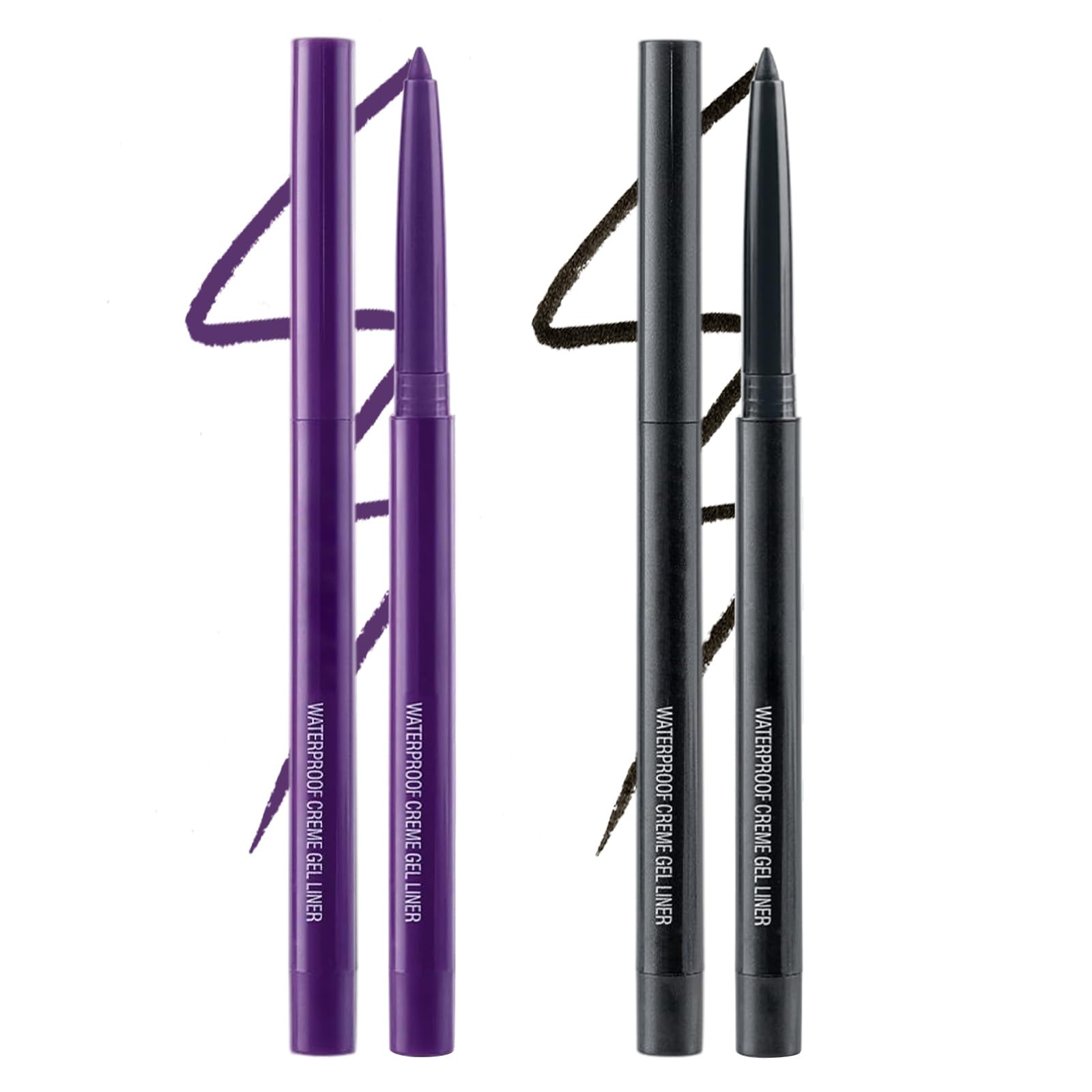 Waterproof Creme Gel Eyeliner in Deep Purple and Black
