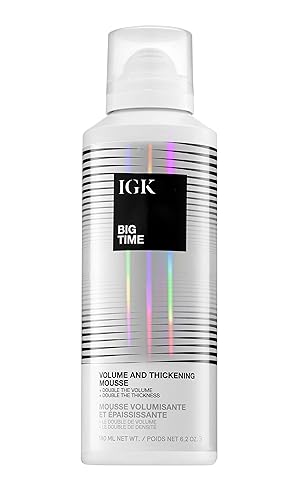 IGK BIG TIME - Mousse de volumen y engrosamiento para el cabello 62 onzas líquidas el embalaje puede variar