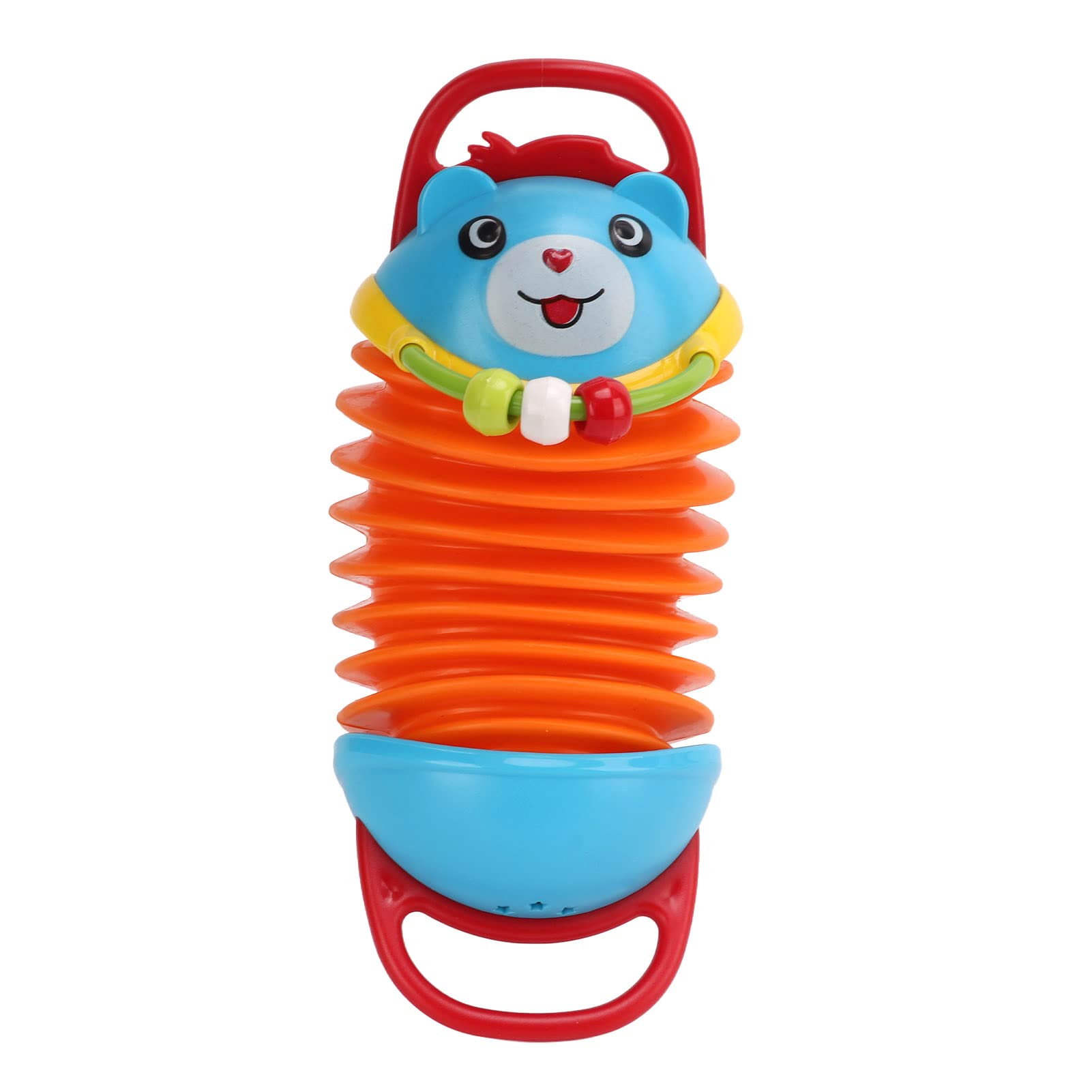Vroomoto Accordion Toy Mini Accordion Musical Instrument Baby Concertina Teether Beads Moveable Details Easy Grab Handles Lightweight Portable for Children Kids Toddlers