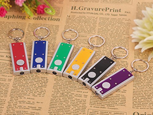 Joinwin Pack of 12 Mini LED Flashlight Key Chain , A nice gift anytime for your friends and family or even stocking stuffers(Colors May Vary)