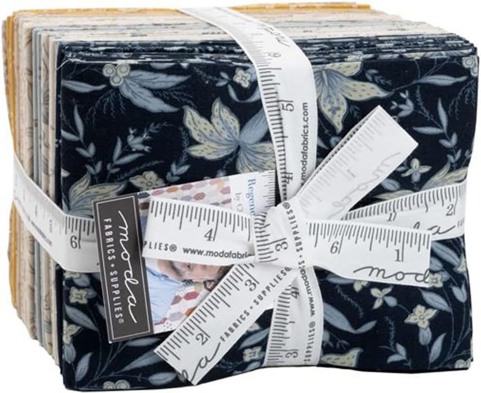 Regency Somerset Blues AB Bundle by Christopher Wilson Tate; 30 18-inch by 22-inch Precut Fabric Fat Quarters