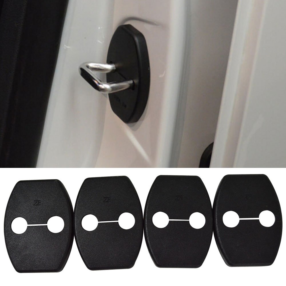 Bracket Cover Compatible with 2006-2011 Toyota Camry, PP Polypropylene Black Door Latch Striker Catch Bracket Cover Cap by IKON MOTORSPORTS, 2007 2008 2009 2010