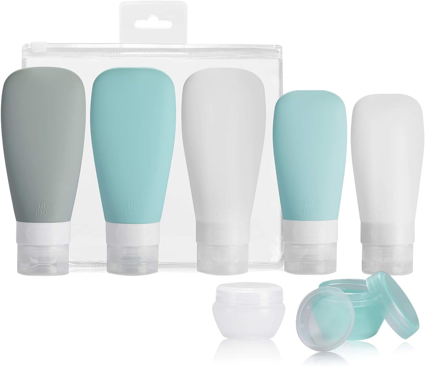 Silicone Travel Bottles, Vonpri Leak Proof Squeezable