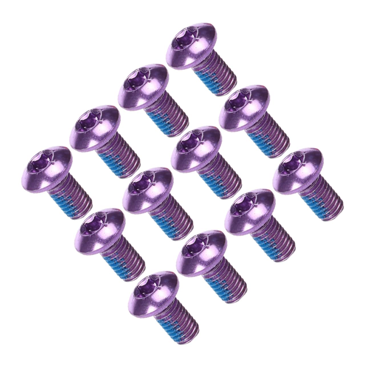 FUNOMOCYA Mountain Bike Brake Bolt and Nut 12pcs Titanium Steel M5*10mm Purple Disc Brake Pad Screws High Strength