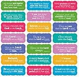 Scripture Stickers (Set of 42 Stickers with 21 Bible Verses in White Scroll; 2-1)