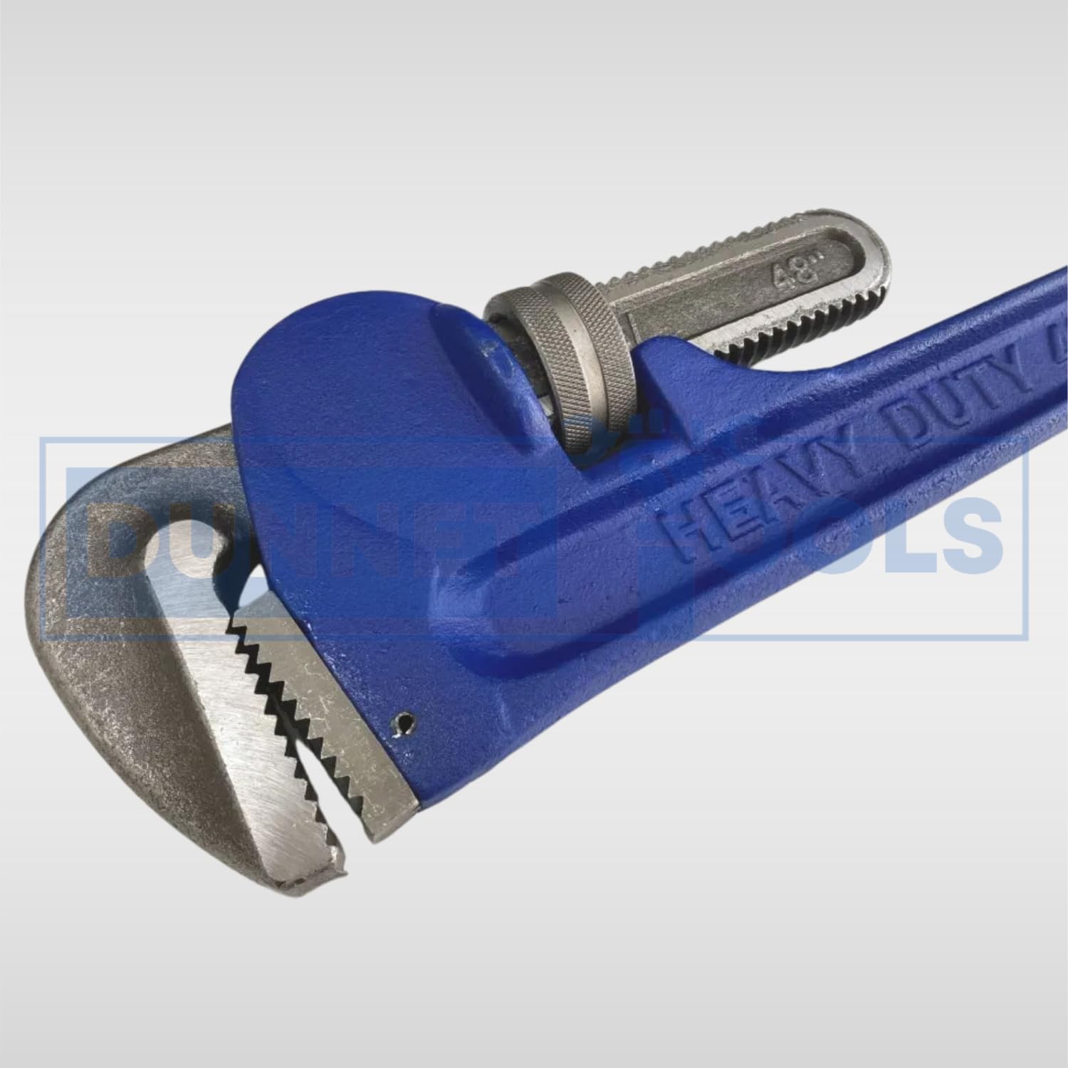 Stilsons - Llave de tubo de 48 pulgadas, herramientas y equipos de fontanería de alta resistencia de acero al carbono, llave ajustable para fontaneros, mandíbulas de dientes grandes