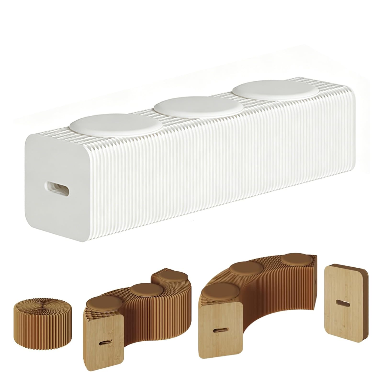 Pouf pliant gain de place pour un changement de chaussures facile dans l'entrée