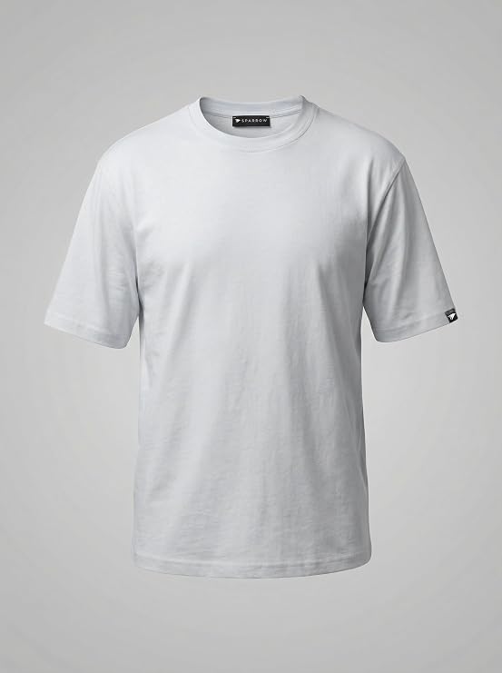 Unisex Oversize fit%100 Pamuk Tok Kumaş Bisiklet Yaka Basic Tişört