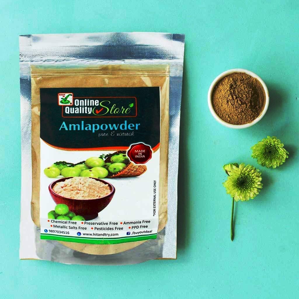 Online Quality Store Amla powder |Organic Amla Indian Gooseberry Powder for Hair and skin |amla powder for hair growth organic |indian gooseberry amla |natural chemical free hair pack(300g, Pack of 1)