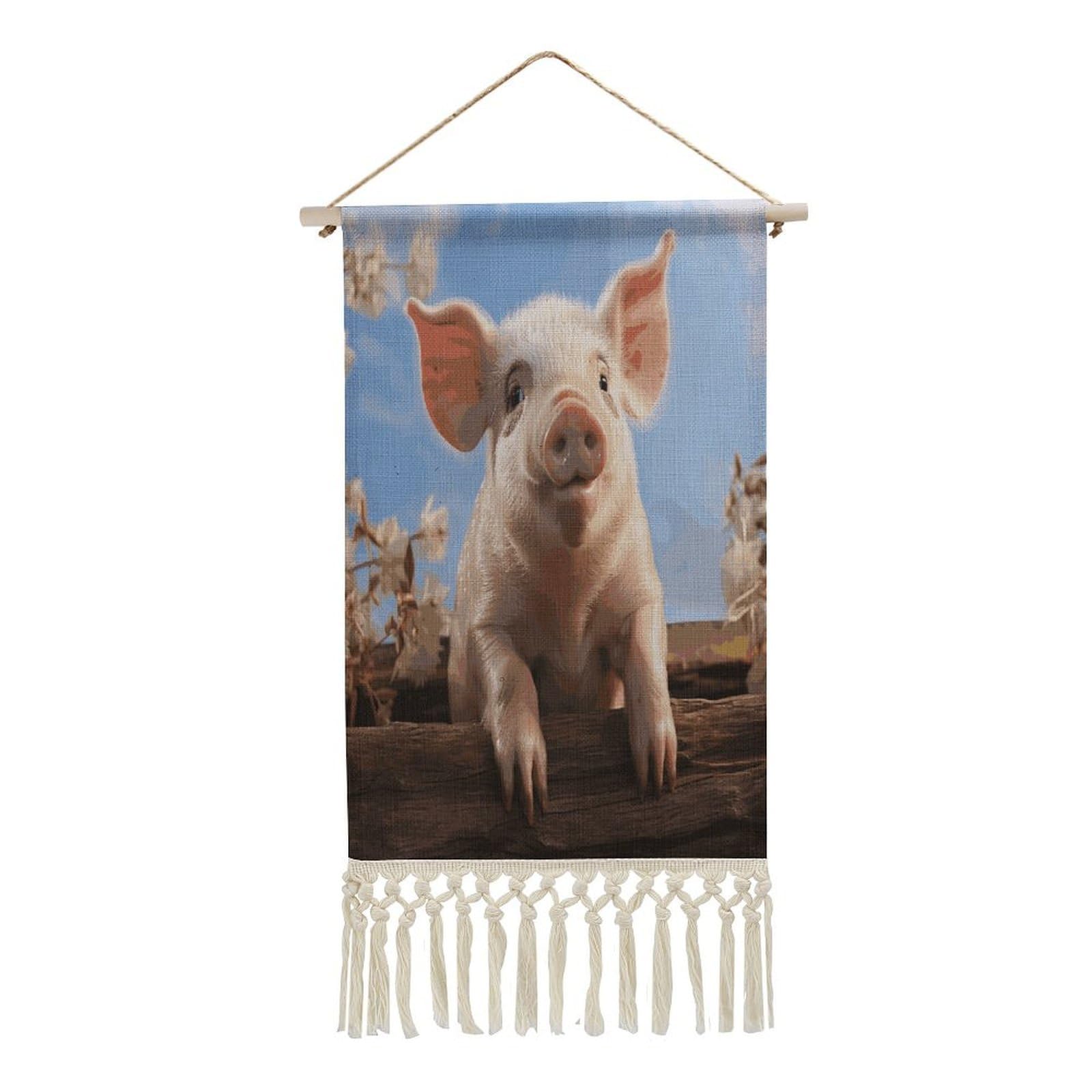 Adfgyerh Style Smiling (23) Tapestry With Tassels Cotton And Linen Hanging Posters, Wall Art For Travel Gift, Wall Tapestry For Office Home Decor Bedroom Living Room Decor