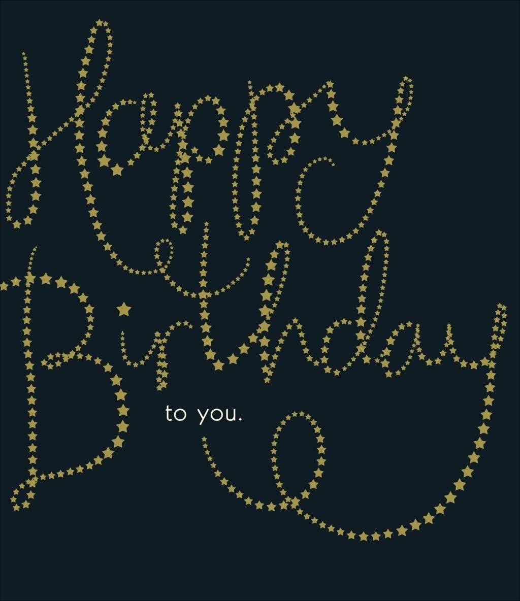 UK Greetings | Birthday Card | Gold Lettering Design | With Envelope