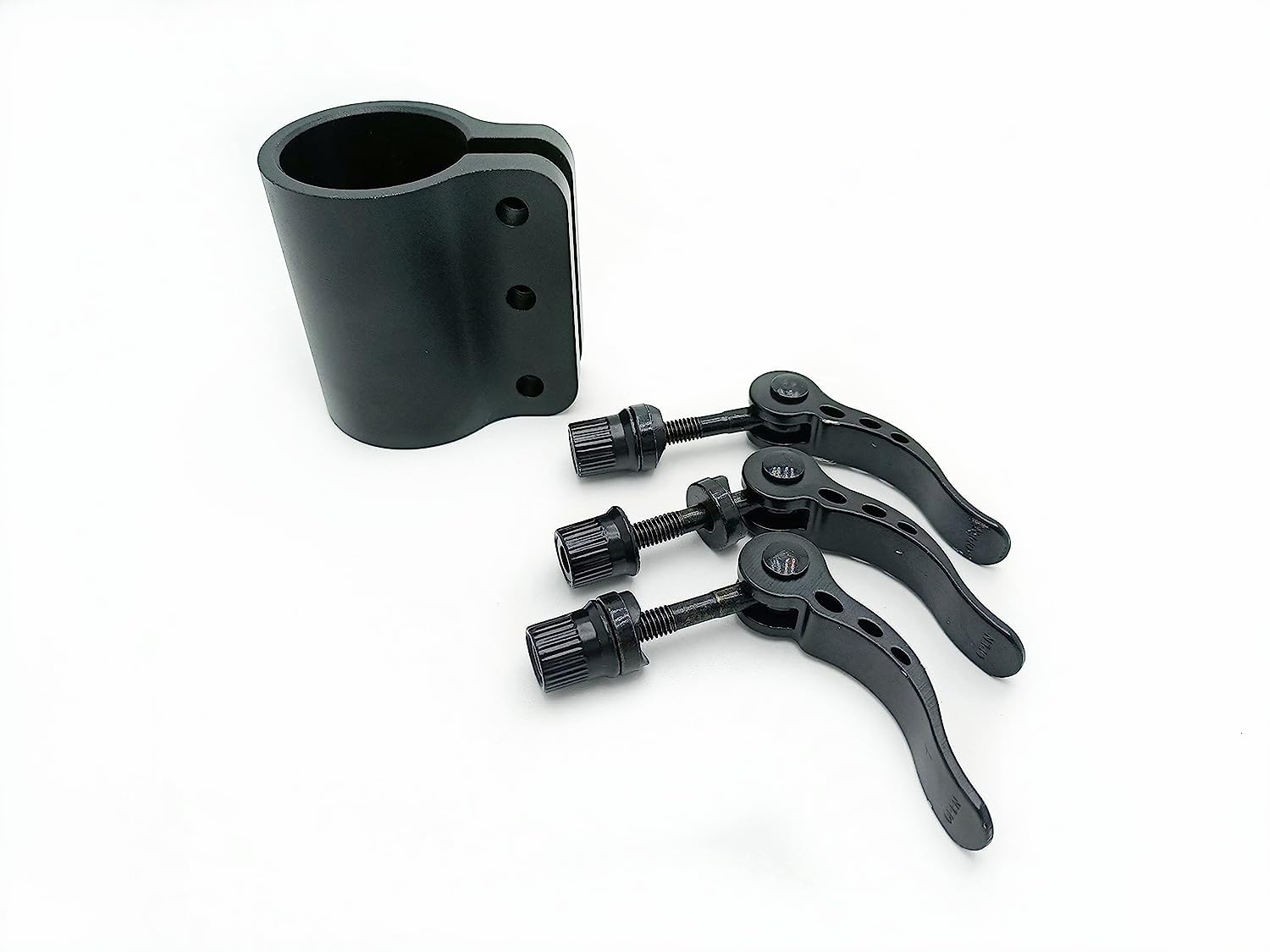 Extended Lock Clamp Hook 3 Holes Reinforced Locking Clamp for Kaabo Mantis 8 Mantis 10 Electric scooter Strengthen Pole Clip Lock Parts (Black)