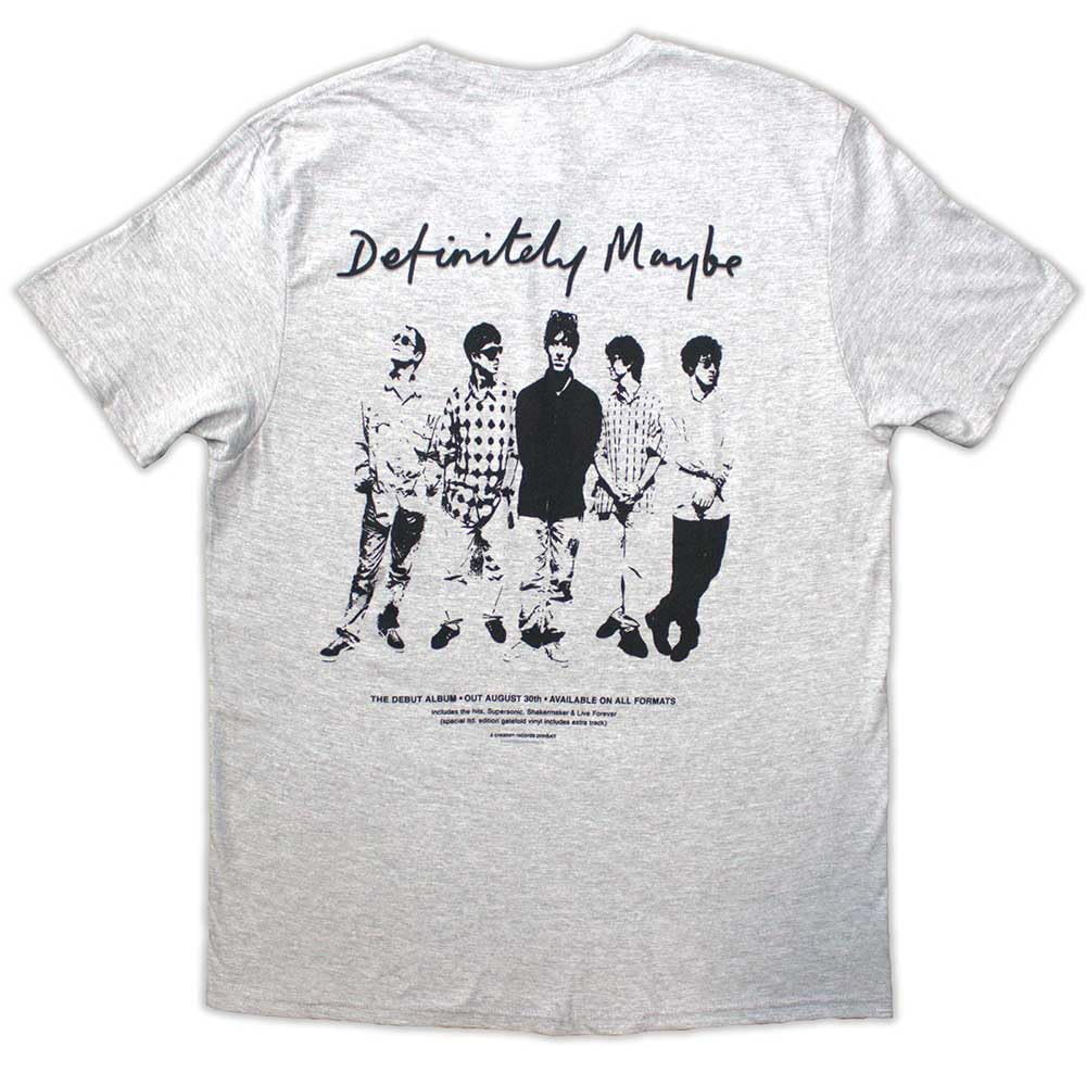 Oasis (Xxl, ) Definitely Maybe Promo T Shirt Grey
