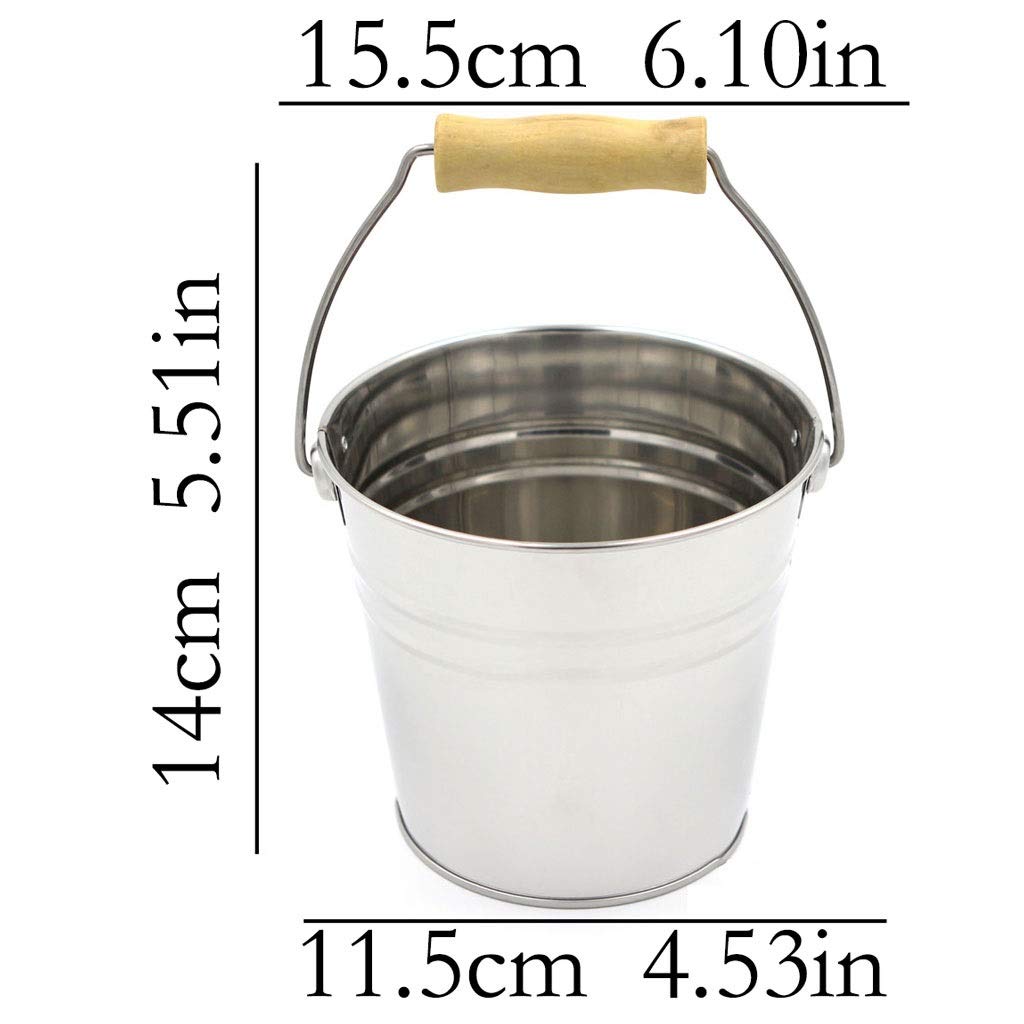Secchiello per il ghiaccio in acciaio inossidabile per feste, bevande domestiche, secchiello per il ghiaccio, secchiello per la cucina, ristorante, bar, secchiello per il ghiaccio, giardino, spiaggia,