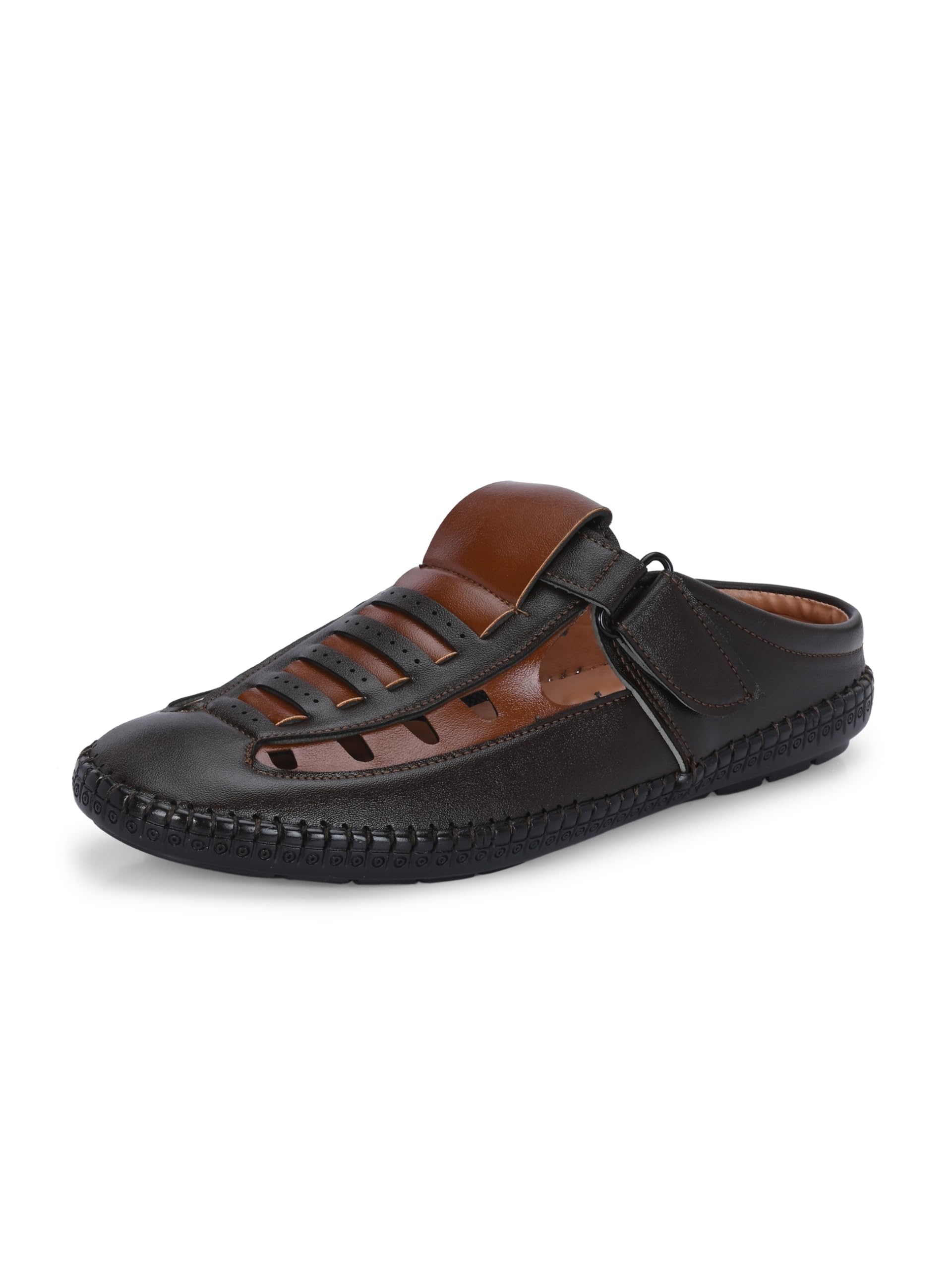 KNOOS Brown Pure Leather Clogs Back Open Backless Sandals for Men - 10 UK (B0D14XDK6Q) Amazon Price History, Amazon Price Tracker