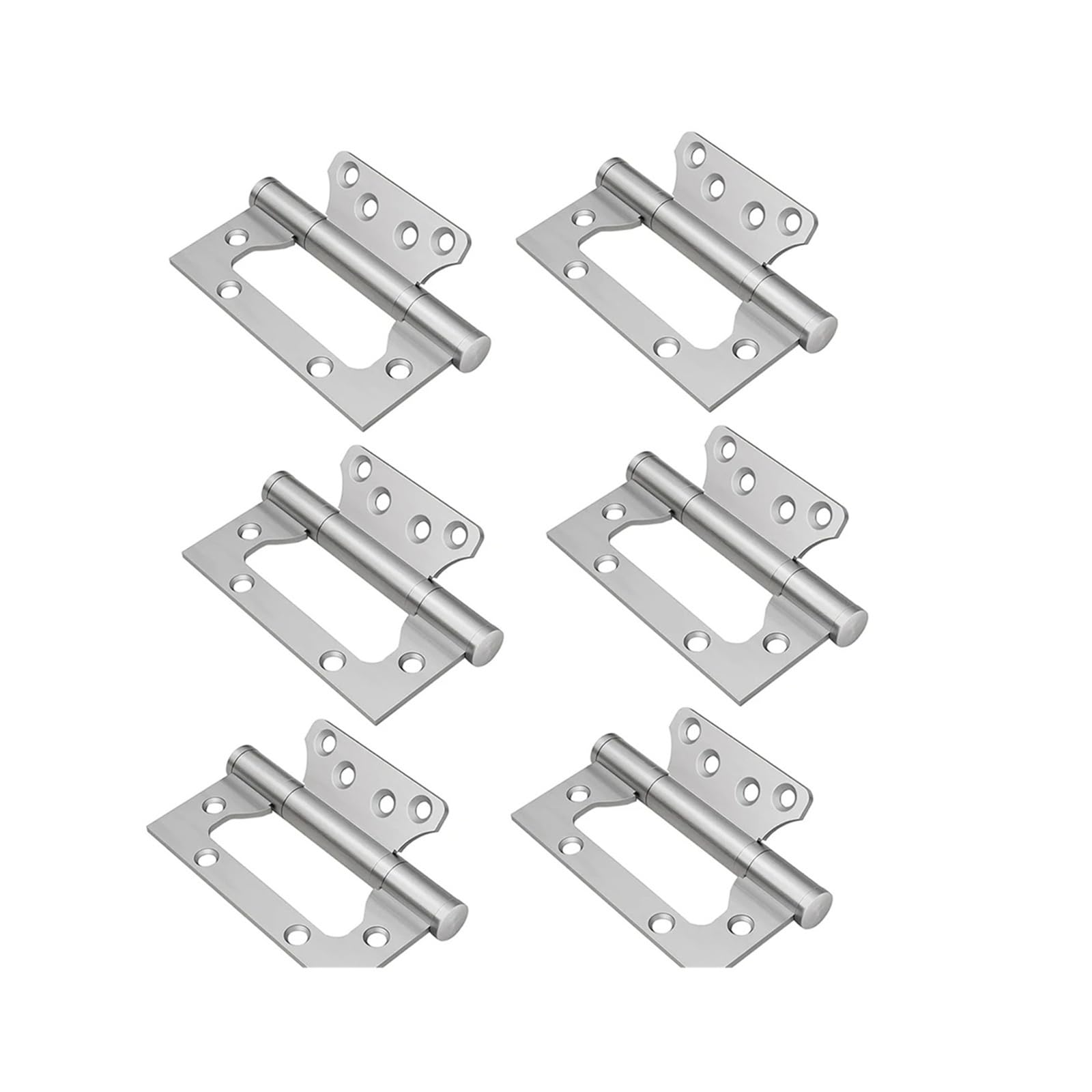 Folding Door Hinge,6pcs Stainless Steel Hinges Easy to Install Smooth Movement Strong Load-Bearing Capacity(Silver)