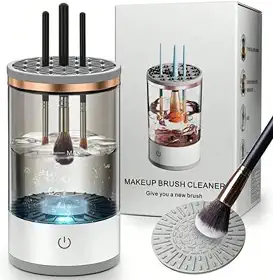 Lavador De Pincel Maquiagem Automático Limpeza Rápida Limpador Elétrico Eficiente Pincéis de Maquiagem Ideal para Todos os Tipos de Pincéis