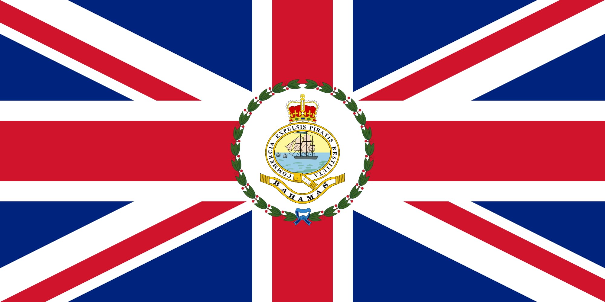 Drapeau Governor of the Bahamas 1953 haut de gamme en maille bloquée résistante