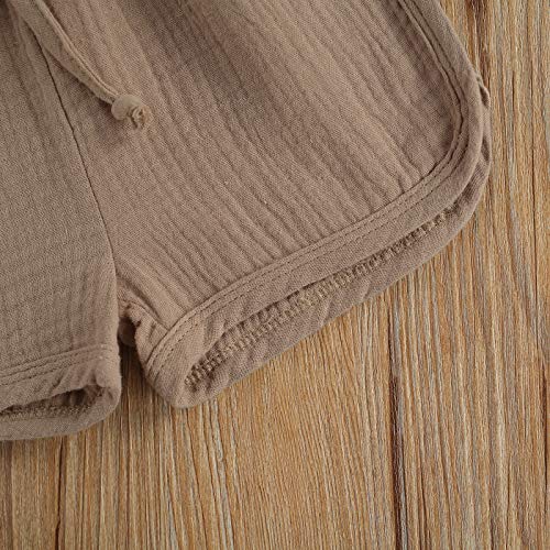 Image of fhutpw Baby Boys 2Pcs Summer Outfits Short Sleeve T-Shirt Tops Elastic Waistband Shorts Set Toddler Clothes