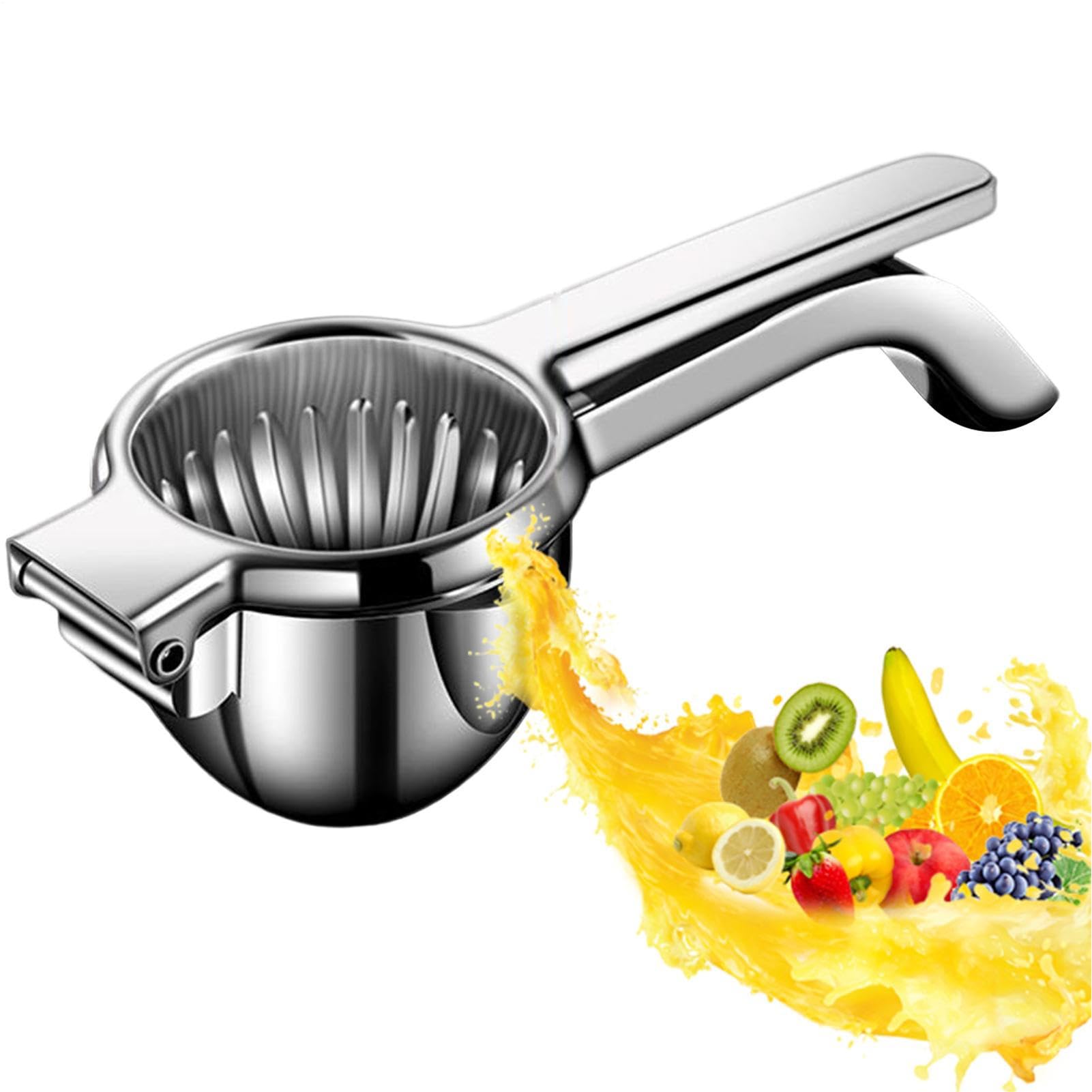 Manuelle Zitronenpresse aus Edelstahl, große Kapazität, Handpresse, Orangenpresse, für Zuhause, Küche, Limetten, Zitrusfrüchte, Orangen, Granatäpfel, Trauben
