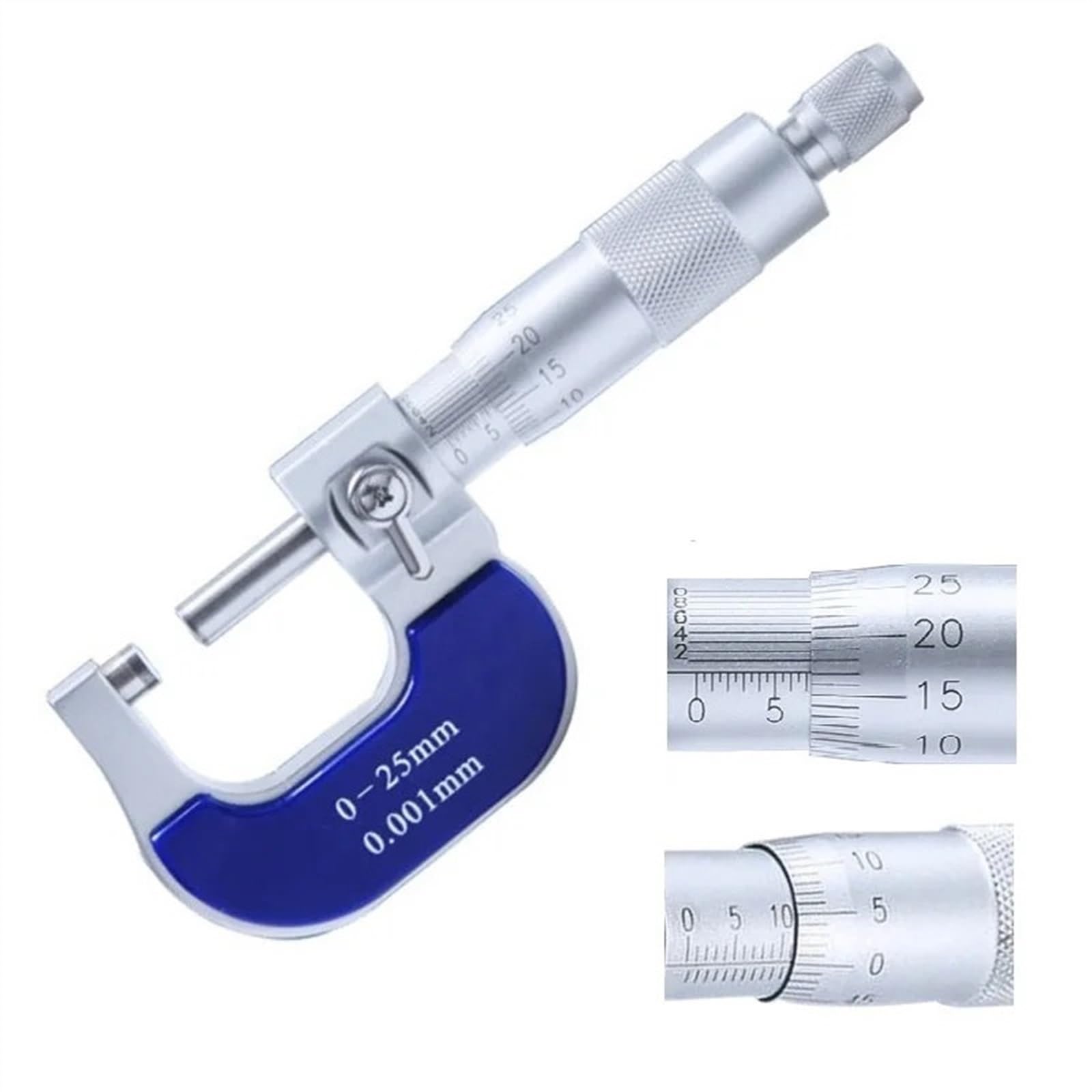 Amazon.co.jp: 金属外側マイクロメートル 0-25 ミリメートルミクロン長さユニット高精度機械スパイラルマイクロメータ測定ツールねじマイクロメータ  (Color : Style A, Size : 0-25mm) : 産業・研究開発用品