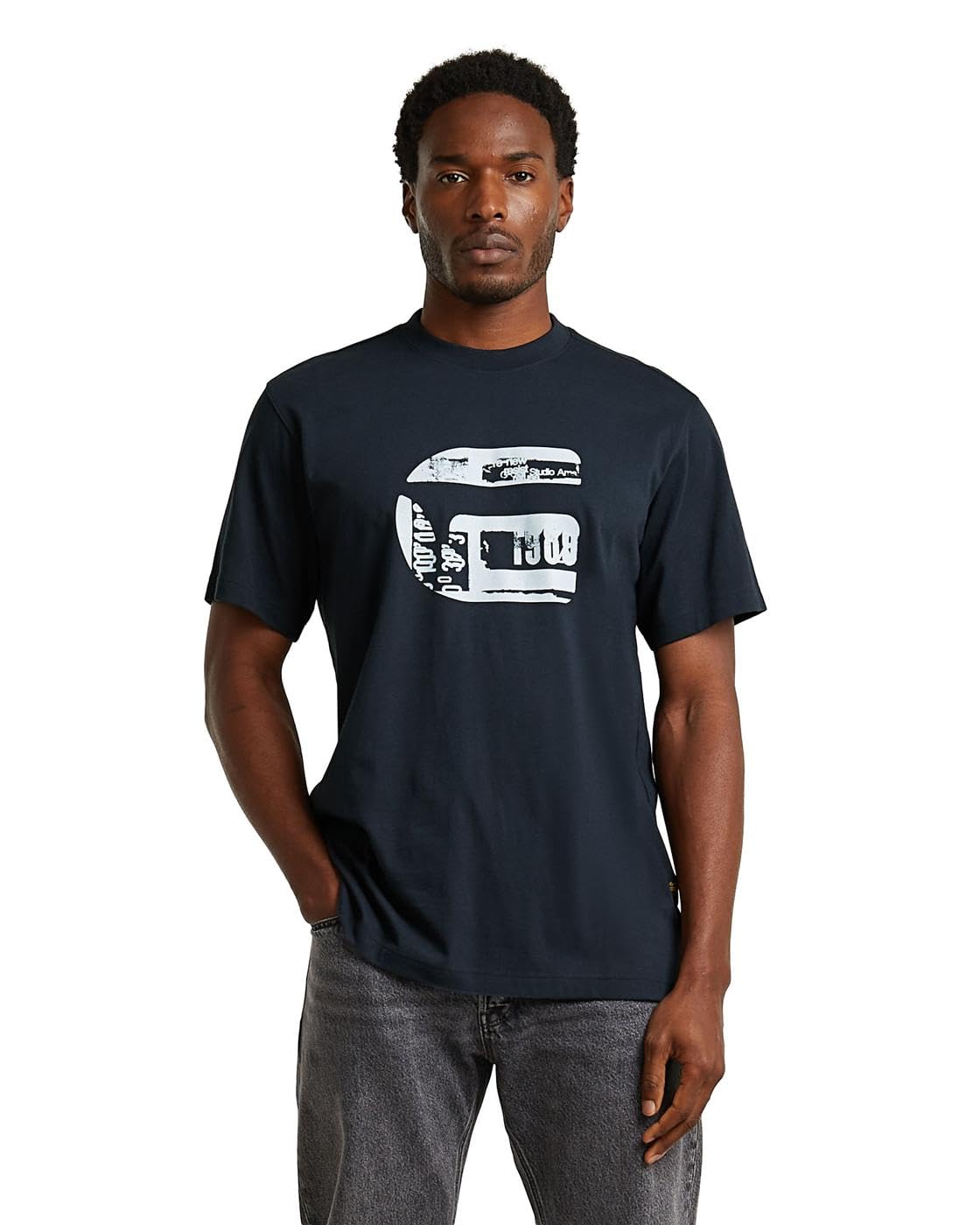 G-Star Men's Blue T-Shirts, M, G Icon Graphic T-Shirt