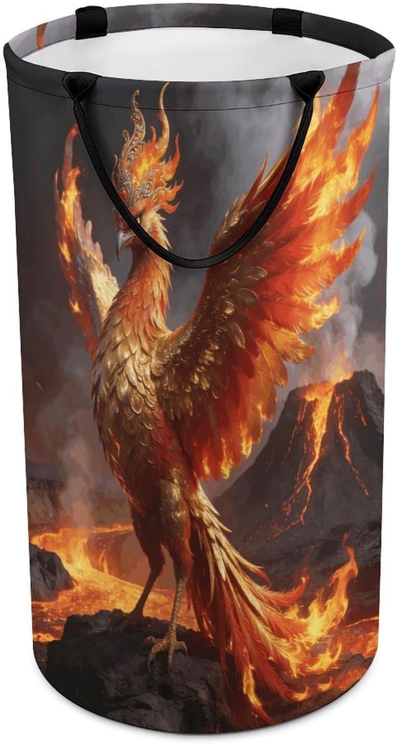 Pheonix Laundry Hamper Portable Lightweight Clothes Hampers Fashion Dirty Laundry Storage Basket Large Capacity Foldable Clothes Baskets for Bathroom Bedroom