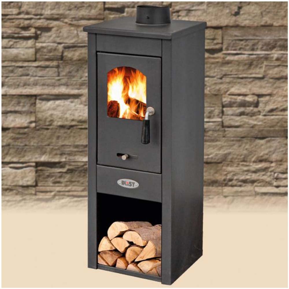 STUFA KARSO ANTRACITE 7KW VOLUME RISCALDABILE 140MC