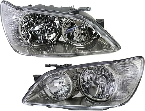 KarParts360 Para Lexus IS300 2001, 02, 03, 04, 2005, par de faros delanteros del conductor y del pasajero, HID, para LX2502121 LX2503121