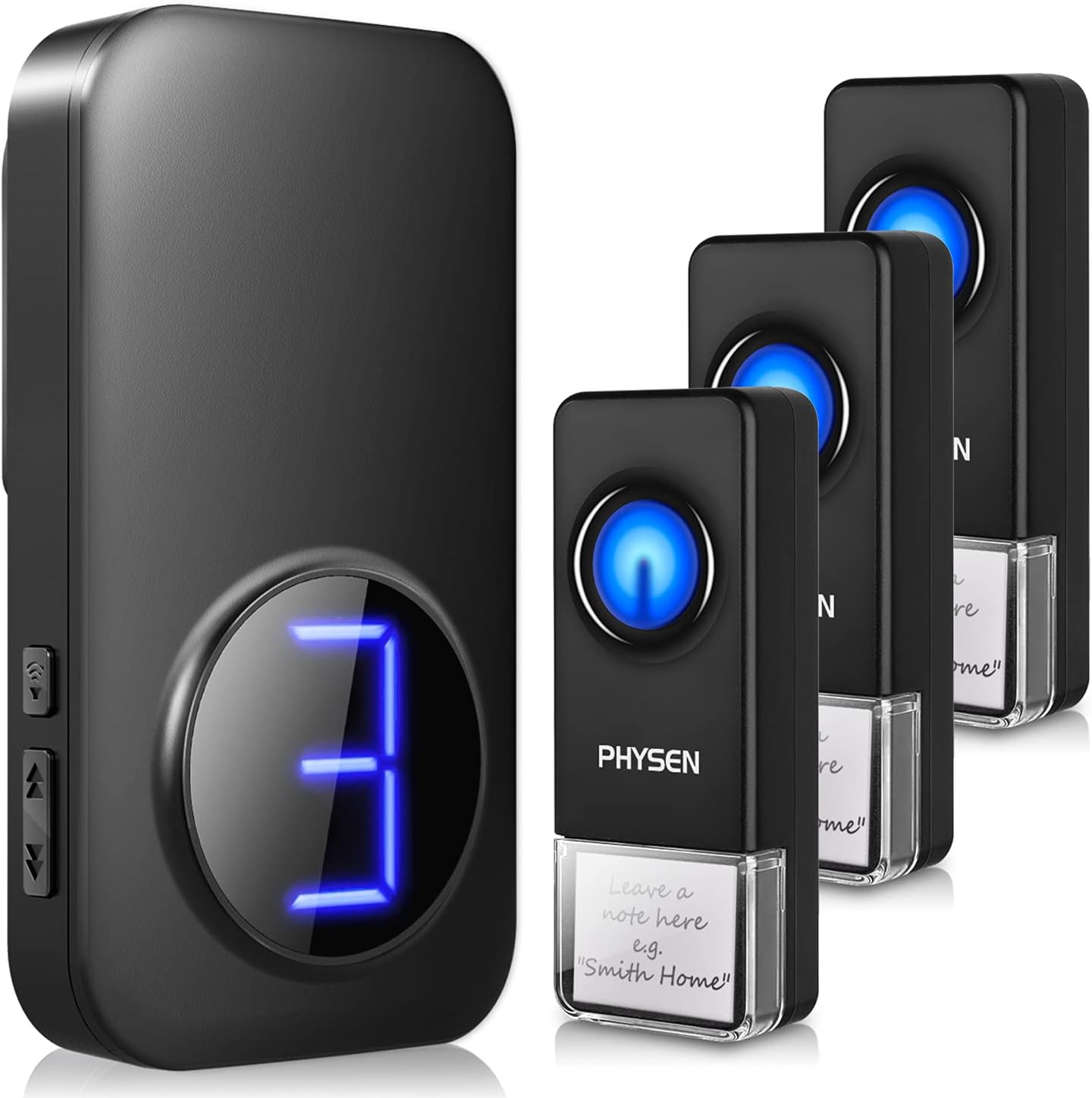 Wireless Doorbell PHYSEN Waterproof Chime Kit, Home Waterproof Cordless