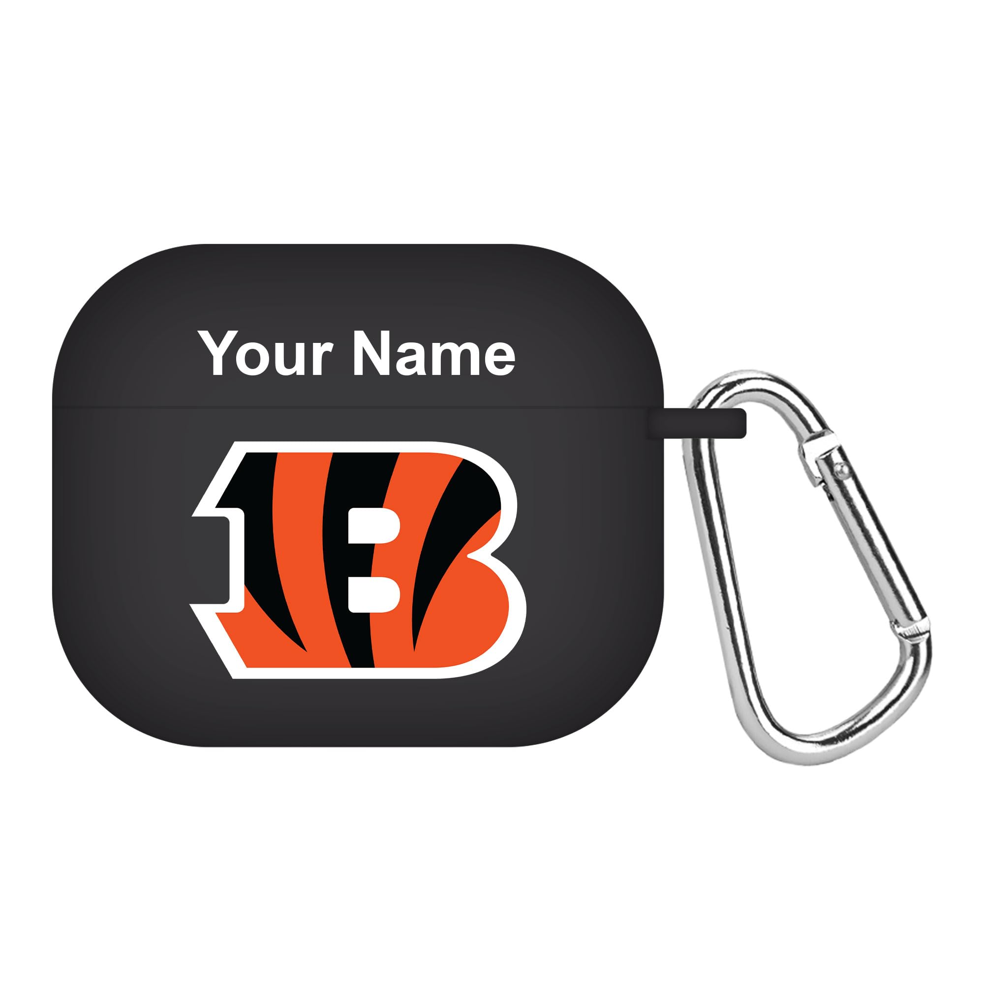 Cincinnati Bengals Custom Name HD Case Cover Compatible with Apple AirPods Gen 3 (Black)