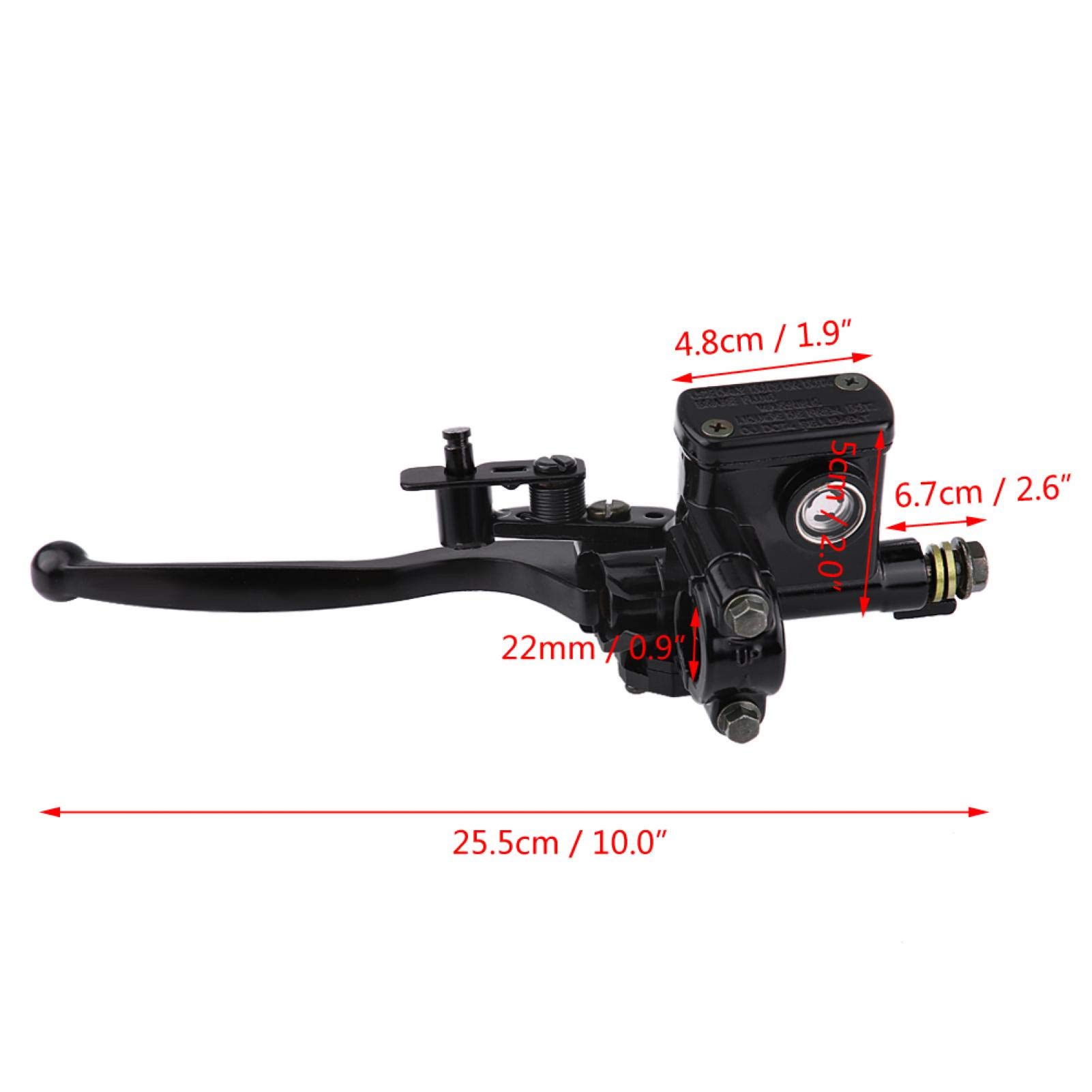 Akozon frein avant gauche maître-cylindre 7/8 "22mm avant gauche frein embrayage maître-cylindre levier pompe pour Quad Bike ATV