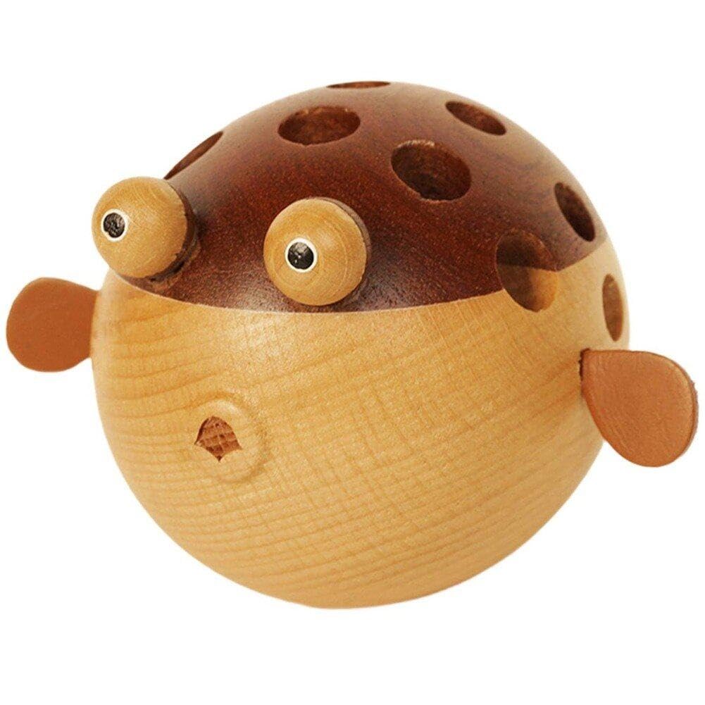 Porte-stylo poisson bouffant bois, le cadeau créatif idéal pour le bureau