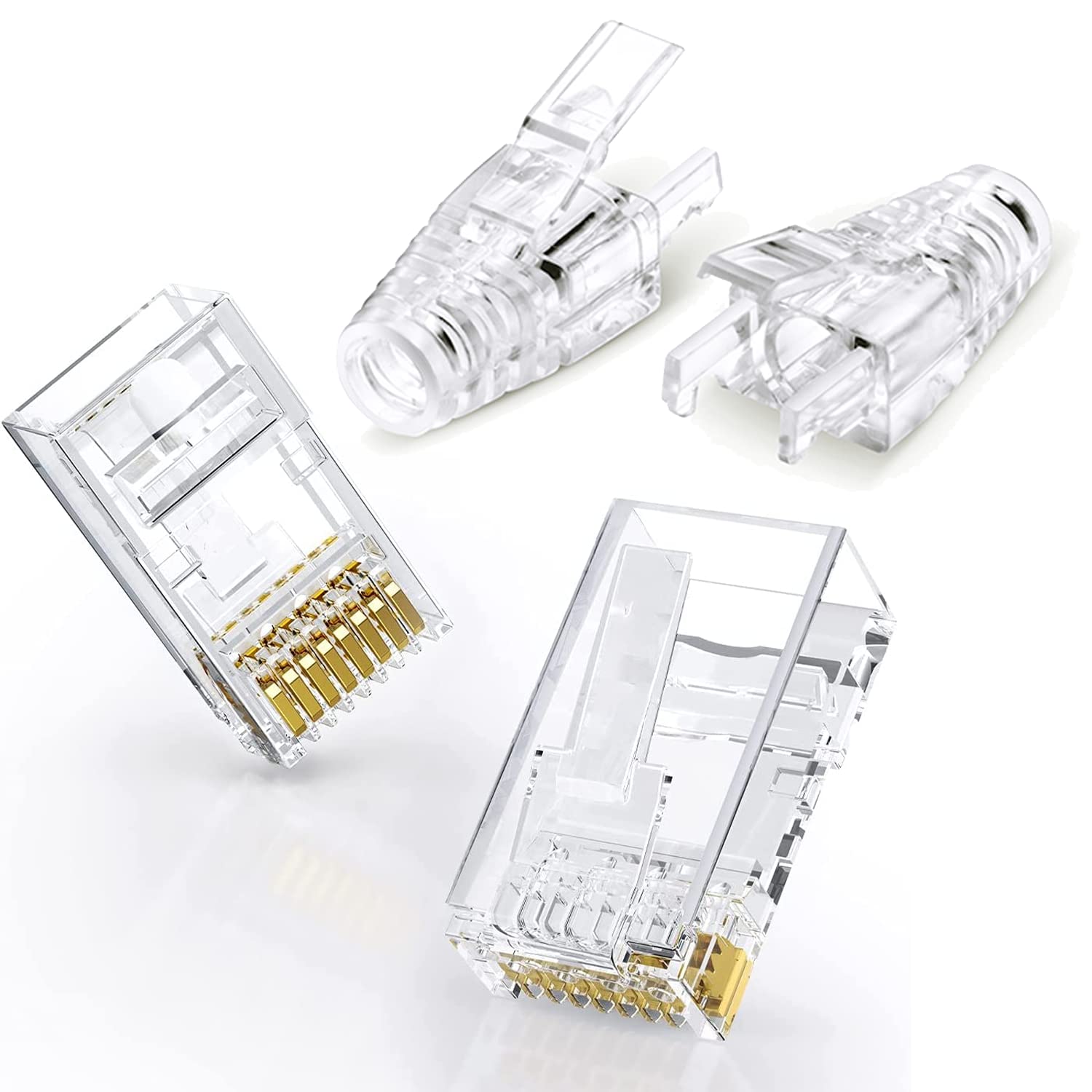 See full amazon price history chart for iVoltaa CAT 6 RJ45 Connectors Pack of 10 Ethernet Cable Plugs with Strain Relief Boots for Solid & Stranded UTP Network Cable - Transparent (Pack of 10) iVoltaa CAT 6 RJ45 Connectors Pack of 10 Ethernet Cable Plugs with Strain Relief Boots for Solid & Stranded UTP Network Cable - Transparent (Pack of 10) (B0B5XL822D) Amazon Price History, Amazon Price Tracker