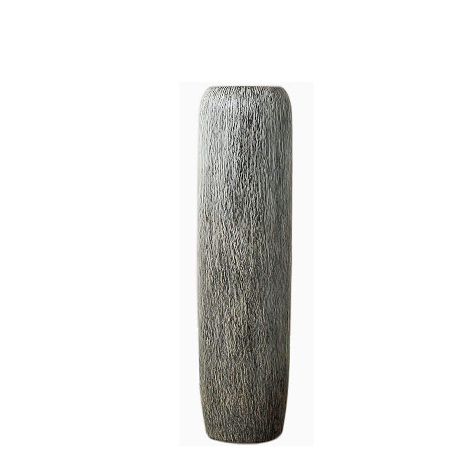 asdchZen Home Decoration Vases, Floor-Standing Large Vase Art Flower Arrangement Decorative Vase Living Room Lobby Large Flower Vase Ceramic Vase,24 * 80CM