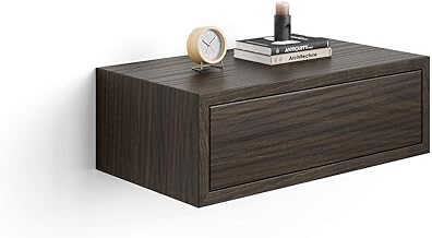 MOBILI FIVER, Riccardo Bedside Table, American Walnut, Chipboard and Melamine, 45 cm x 25 cm x 15.5 cm, Bedside Table for Living Room and Bedroom, Made in Italy