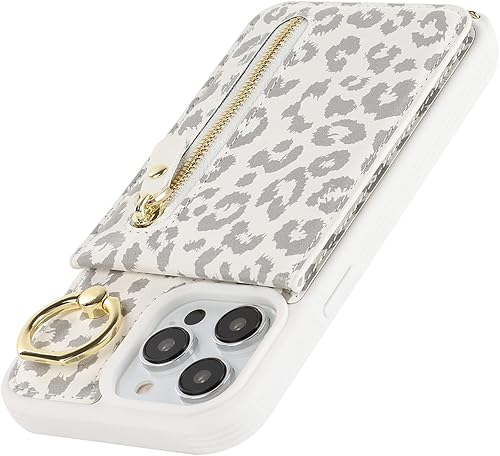 Miniatura 8 de Jaorty Funda para iPhone 13 Pro para mujer con tarjetero, funda para iPhone 13 Pro con correa, funda cruzada con ranuras para tarjetas de crédito,