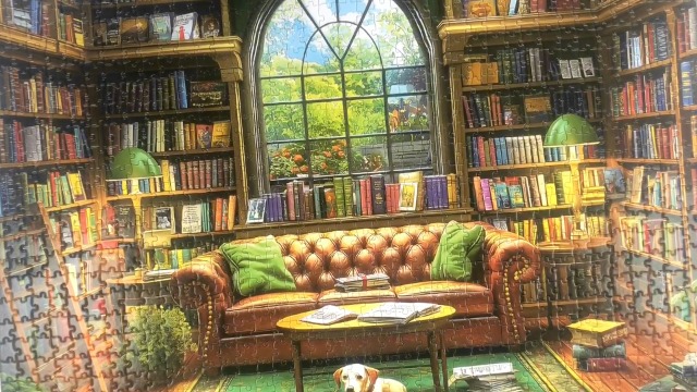 Magic Moon Library Puzzle 1000 Pieces For Adults, Night Book - View #7