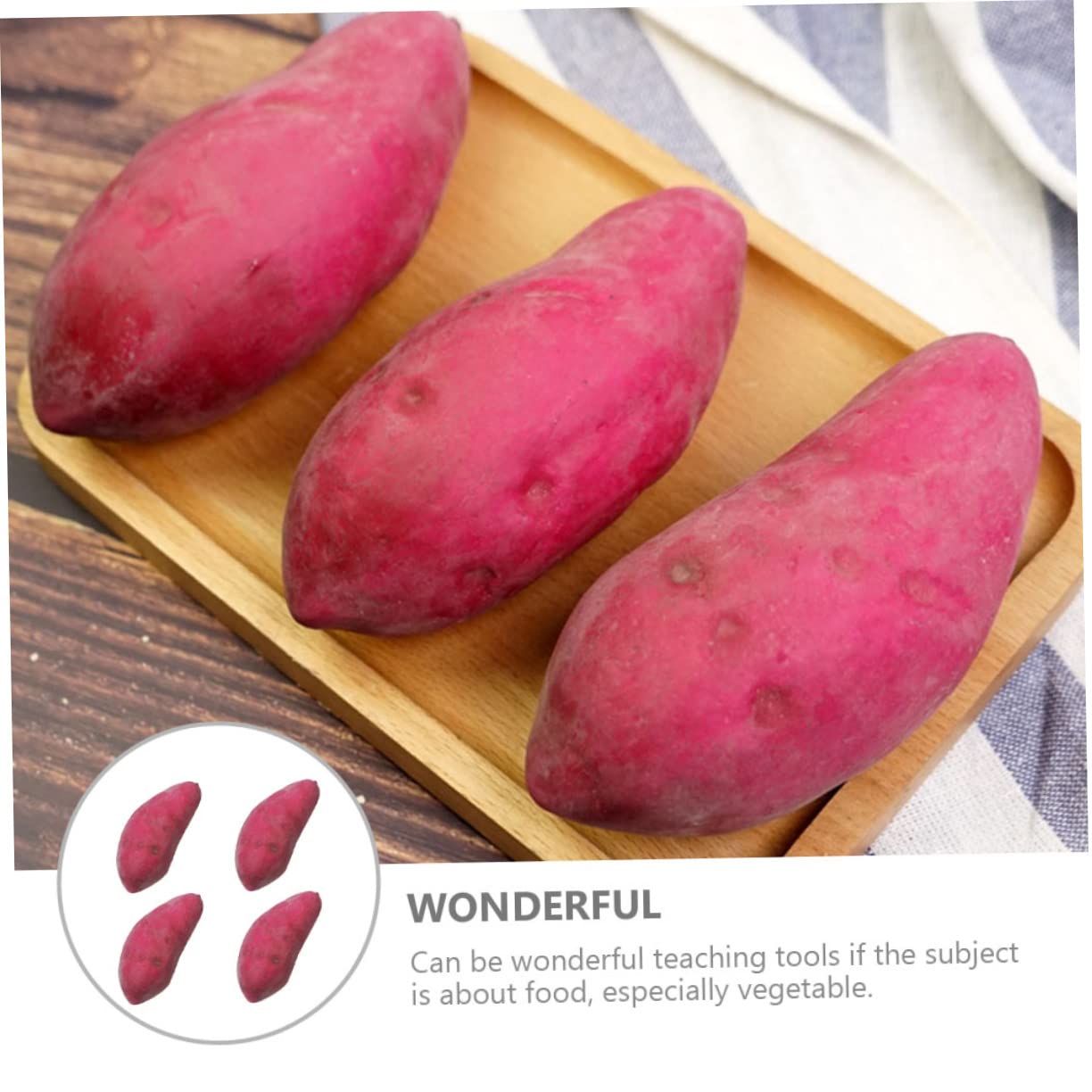 Cabilock 4pcs Vegetable Model Foam Vegetable Sweet Potato Model Fake Foams Potato Artificial Fake Vegetable Realistic Fruit Props Lifelike Potato Prop Drying Rack Child Portable Purple Toy