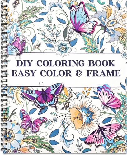 Zylota Adult Colouring Book Spiral Bound Coloring Books for Adults Relaxation 30 Patterns Included Mandala Animal Flowers Anxiety Relief Gifts for Women