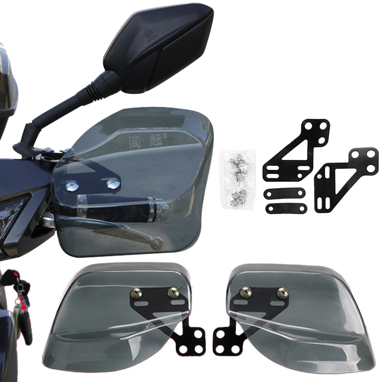 Sapphire Knuckle Guard Motorcycle Handle Guard Hand Shelter Handle Windshield Cold Protection Protection Flying Stone Avoidance Rain Avoidance Cover Universal Motorcycle Scooter M Size, 1 Set