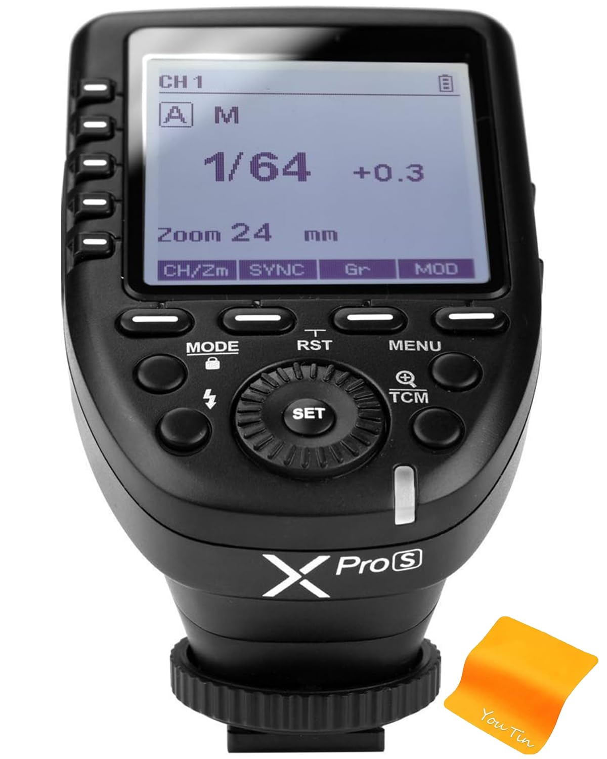 Godox Xpro-S Cámara Disparador de Flashpara Sony Wireless Remote 2.4GHz 1/8000s HSS TTL-Convert-Manual Diseño de Pantalla Grande Funciones Personalizables