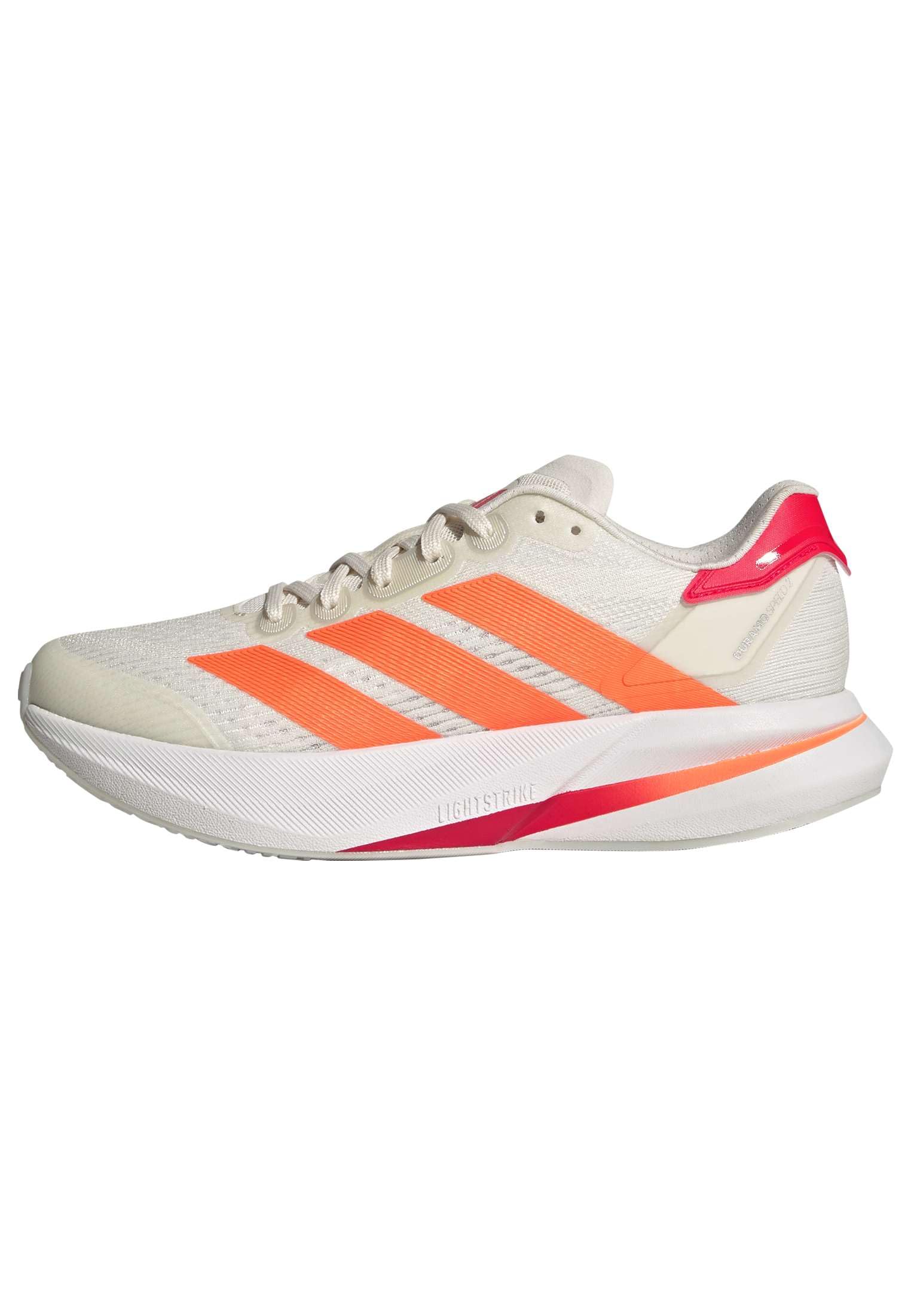 adidas Women's Duramo Speed 2 Running Shoes, Off White/Lucid Orange/Lucid red, 5 UK
