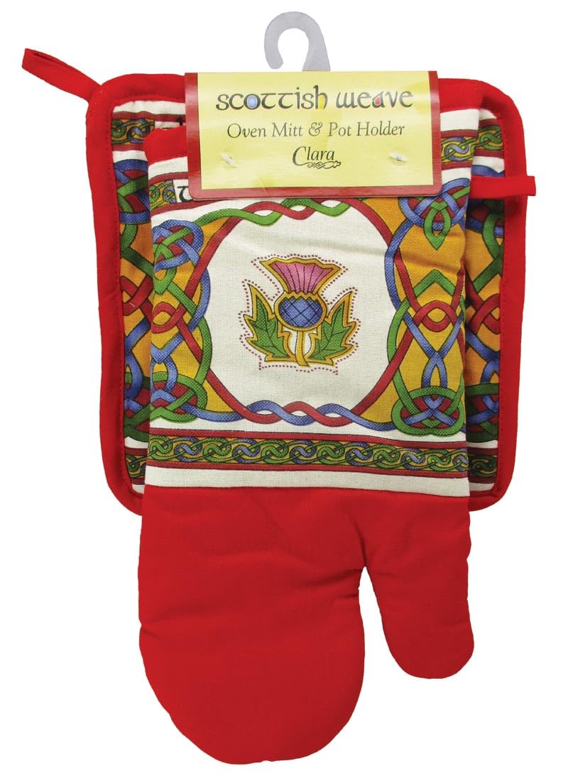 FANCYTHAT and SCIFI PLANETScottish Weave Oven Mit & Pot Holder