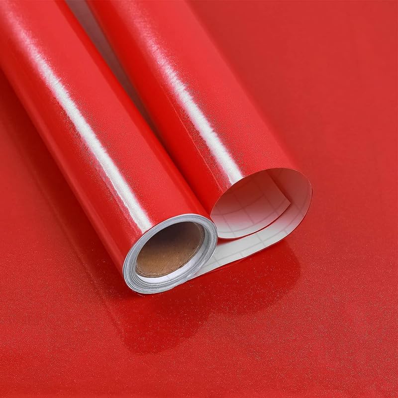 Image of CREON Vinyl Wrap for Car & Bike Self Adhesive Vinyl Wrap Sheet Sticker & Decal Roll Film Auto Car Vehical Bubble Release (2 feet x 12 feet, Red Glossy Wrap)