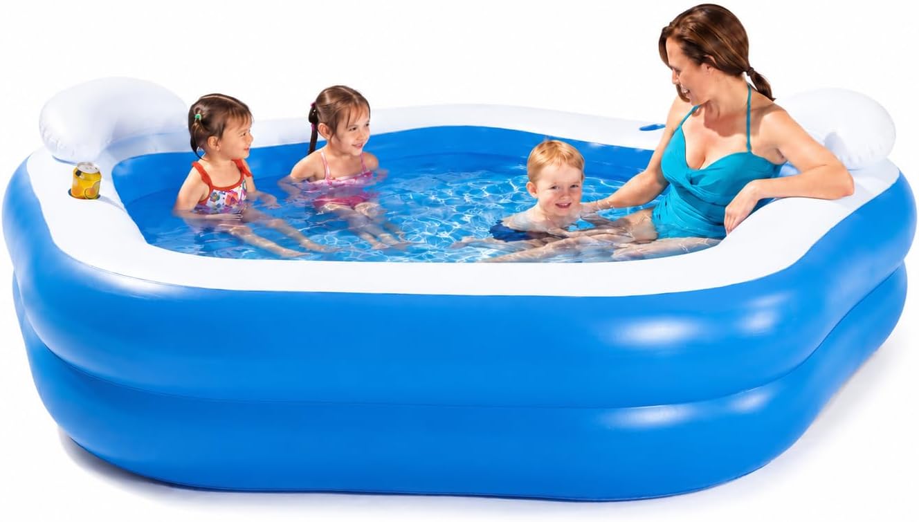Bestway 7' X 6'9" X 27"/2.13M X 2.06M X 69Cm Family Fun Pool