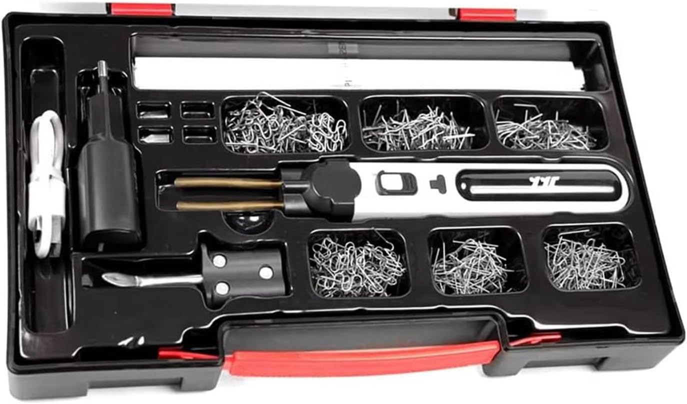 Cordless Plastic Welder,Portable Handheld Plastics Welding Kit with 4 Type Staples,Hot Stapler Plastic Repair Kit with Led Light,Solding Tool Kit Hot Stapler Pen