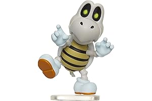 Super Mario Action Figure 2.5 Inch Dry Bones Collectible Toy, White
